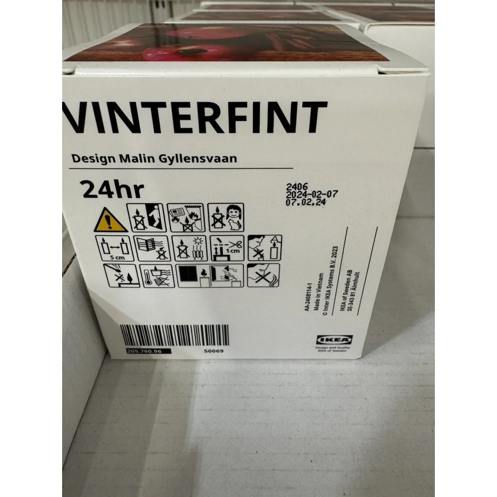 IKEA Vinterfint Scented Candle in Apple Shaped Metal Cup, Apple Vanilla Cinnamon